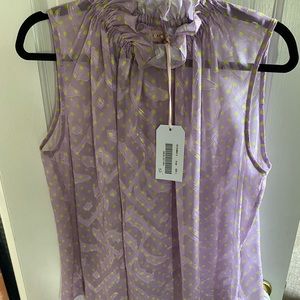 NWT Lilac and lime green dot summer top